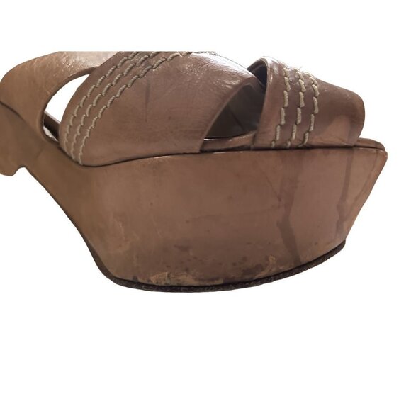 Vintage Chloe leather Wedge sandals Size 39.5 US Size US shoe size 8.5. - Picture 9 of 13